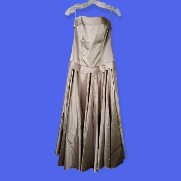 Vintage Dress Maker Strapless Satin Gown - Picture 3 of 6